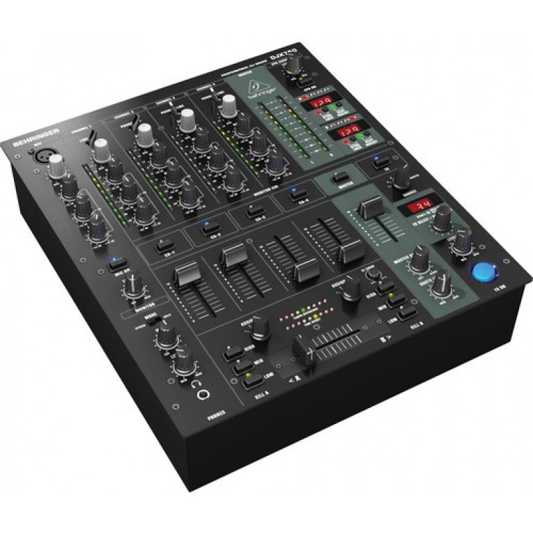 Behringer DJX750 Mixer DJ 5Ch 1Mic 4Line 24Bit FX 3 Band EQ Dual BPM