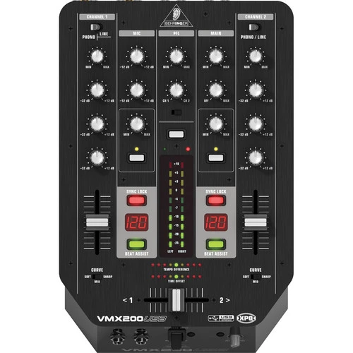 Behringer VMX200USB Mixer DJ 2 Ch w/ 3 Band EQ Behringer VMX200USB Mixer DJ 2 Ch w/ 3 Band EQ