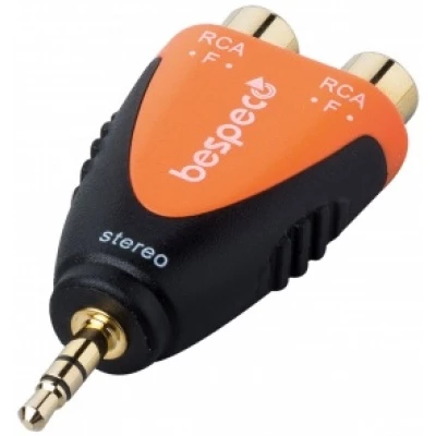 Bespeco SLAD380 2RCAf to 3.5JK Cable & Adapter
