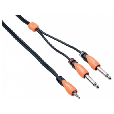 Bespeco SLYMSJ300 - 2JK to 3.5JK Cable & Adapter 3M