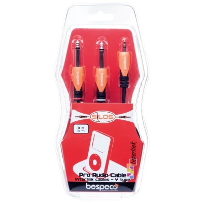 Bespeco SLYMSJ300 - 2JK to 3.5JK Cable & Adapter 3M