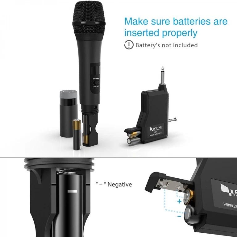 Fifine K025 Wireless Microphone with handheld Dynamic Mic