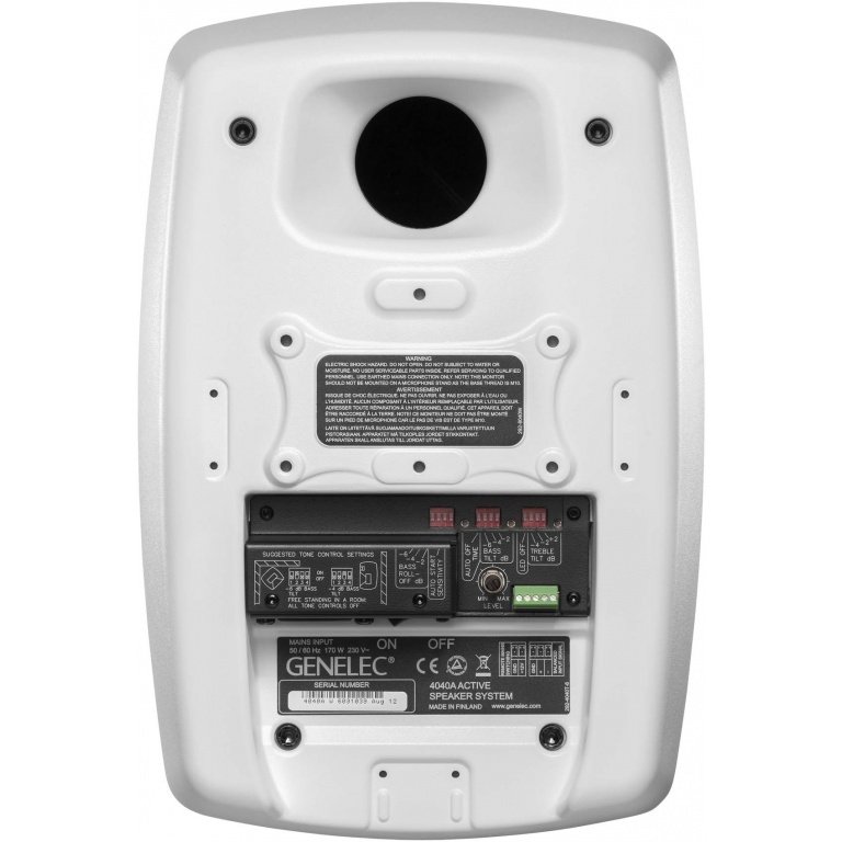 Genelec 4040AW Compact Two-Way Active Loudspeaker System in White Painted Finish