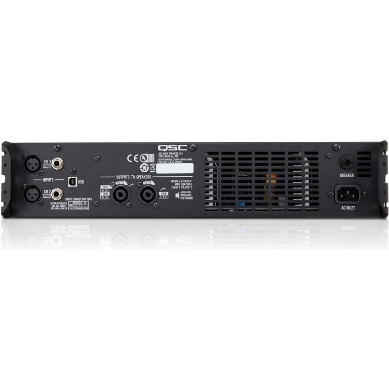 QSC Gxd4 Light Weight, Class-D Professional Power Amplifier With Dsp, 2 Channels, 400 Watts