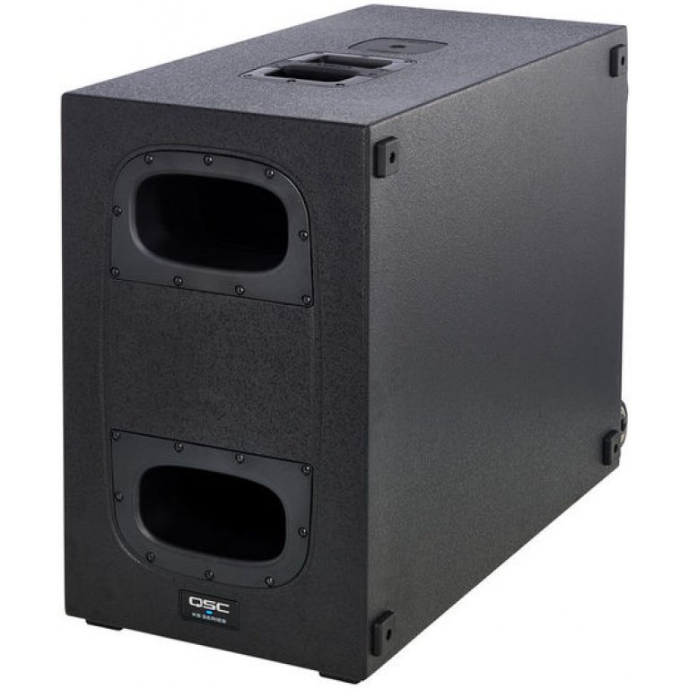 QSC Ks212C-Uk 3600W Active, Cardioid Subwoofer; Dual 12-Inch Woofers Socket; Speaker Pole Included