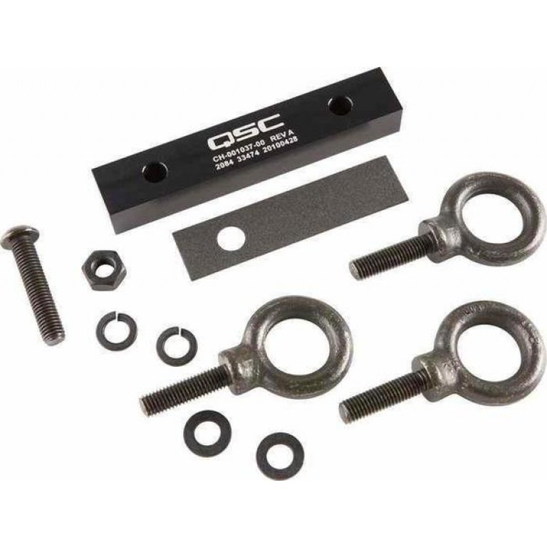 QSC Kw Sus Kit 122 M10 Forged-Shoulder, Steel Eyebolt Kit With Solid Aluminum Pull-Back Bar For Horizontal Suspension