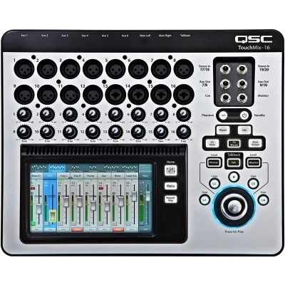 QSC Touchmix-16 Touch-Screen Digital Audio Mixer With 16 Mic/Line Inputs Stereo Aux Sends