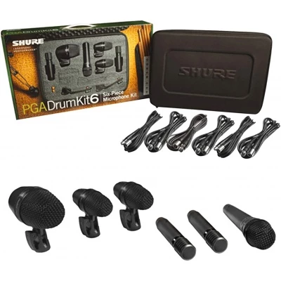 Shure PGADRUMKIT6 6PC DRUMKIT PGA52, 57, 56(X2), 81(X2)