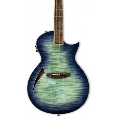 ESP LTD TL-6 Thinline Acoustic Guitar - Aqua Marine Burst Finish