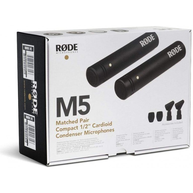 Rode M5MP Studio Microphone Matched pair of compact 1/2" cardioid condenser microphones.