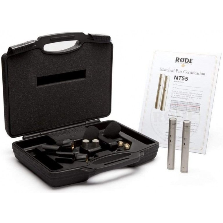 Rode NT55MP Studio Microphone Pair of acoustically matched NT55 1/2" cardioid condenser microphones