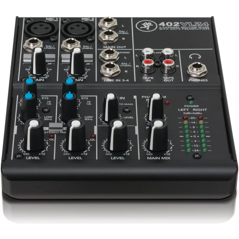 Mackie 402VLZ4 4 Channel Compact Analog Mixer with Onyx Mic Preamp