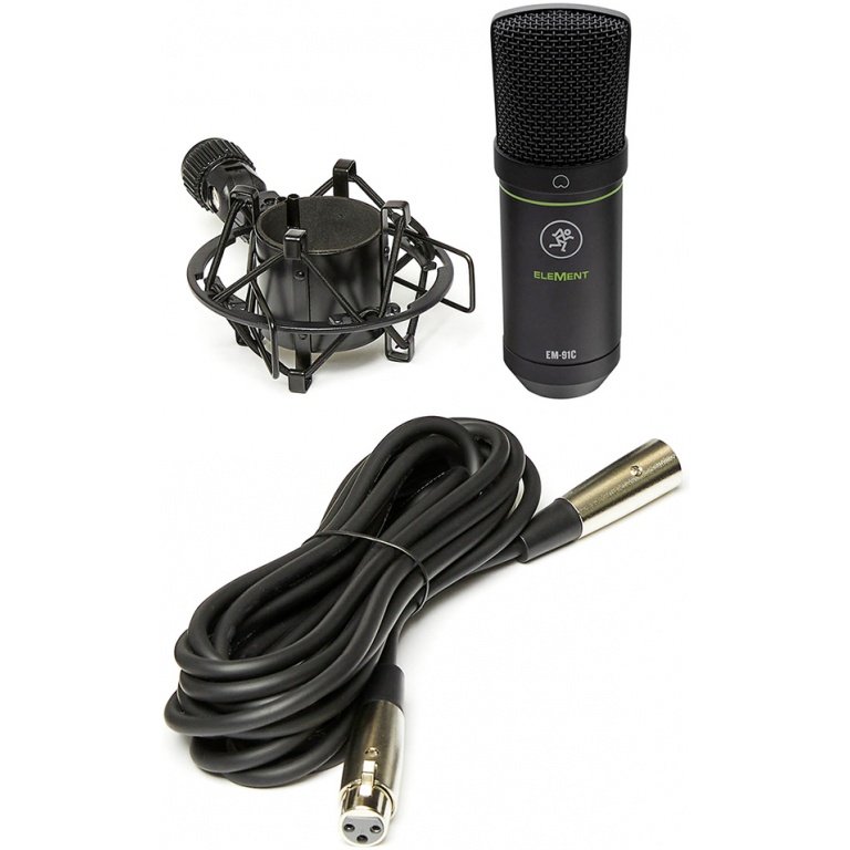 Mackie EM-91C Large-Diaphragm Condenser Microphone With XLR Cable & Shockmount