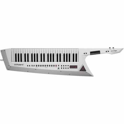 Roland AX-Edge-W White Keytar Synthesizer | 37-Key Digital Performance Keyboard