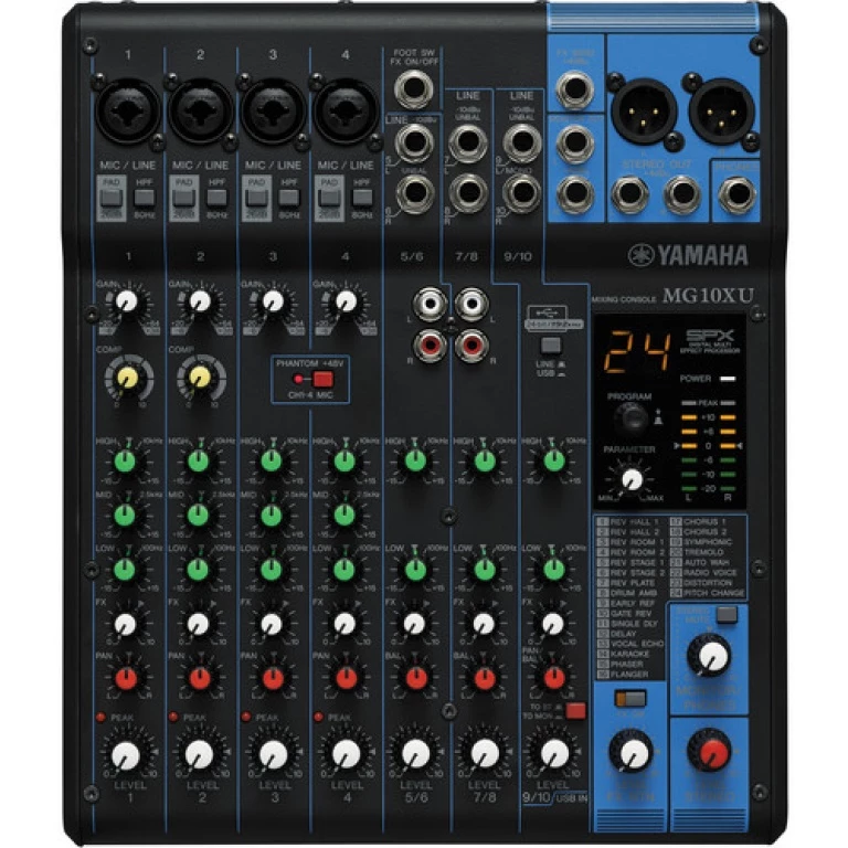 Yamaha MG10XU 10-Channel,Mic Preamps, Pad Switch, Analog Mixing Console