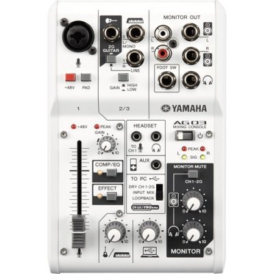 Yamaha AG03 Multipurpose 3-Channel Mixer With Usb Audio Interface