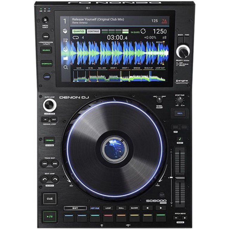Denon DJ SC6000 Professional DJ Media Player with 10.1 Touchscreen and WiFi Music Streaming