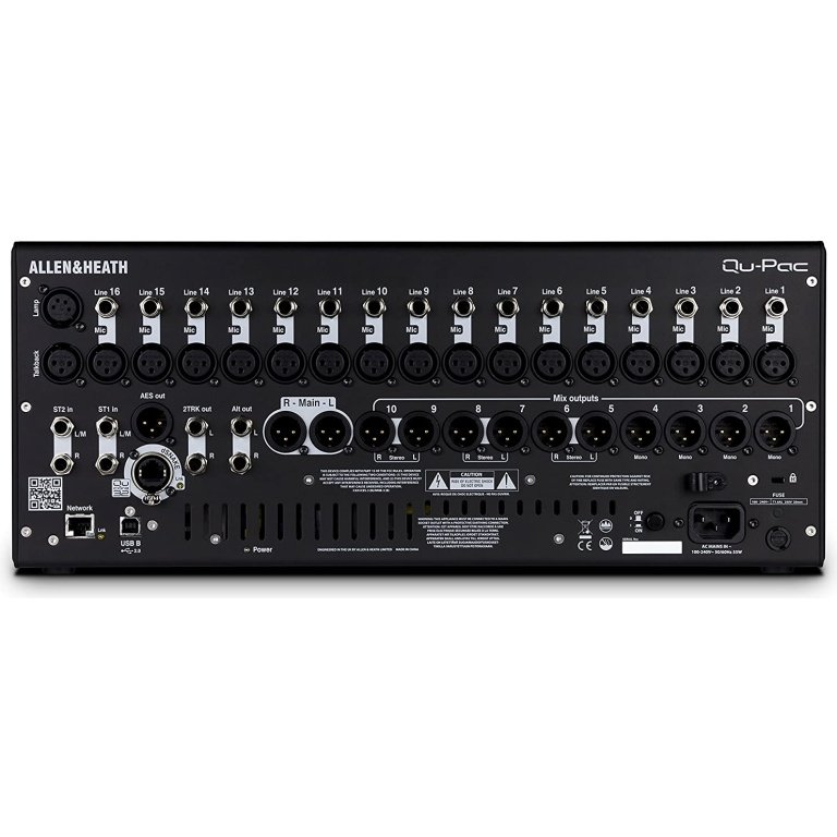 Allen & Heath Qu-PAC Compact Digital Mixer: 16 Mic/Line, 12 XLR outs, Touchscreen