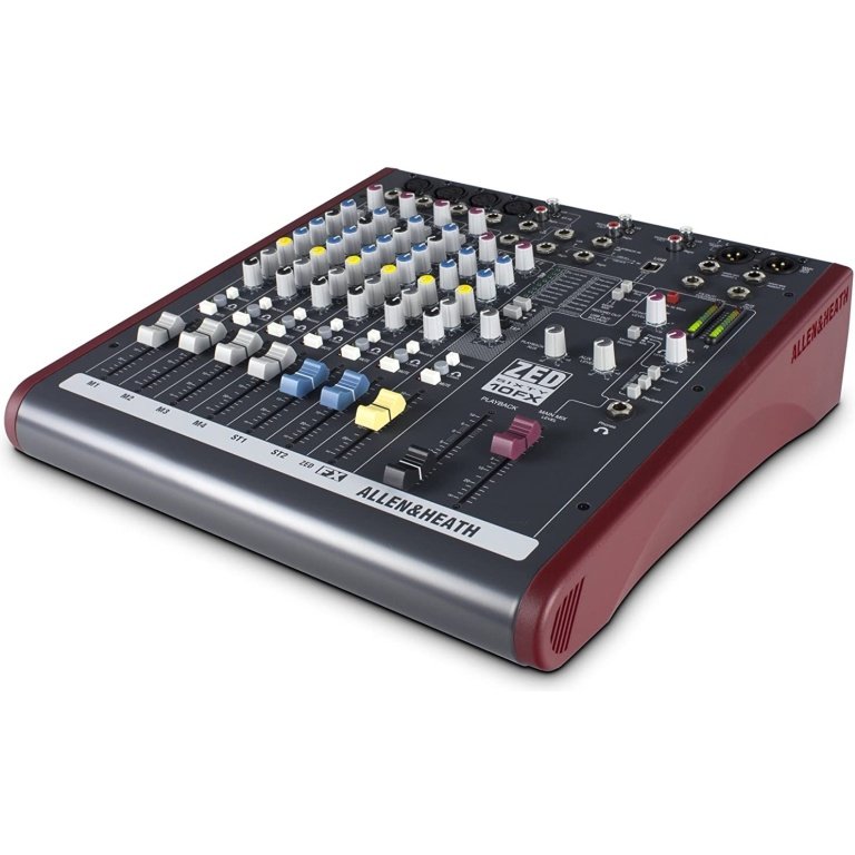 Allen & Heath ZED60-10FX 4 Mic/Line Inputs, 2 Stereos, 60mm faders, USB, FX