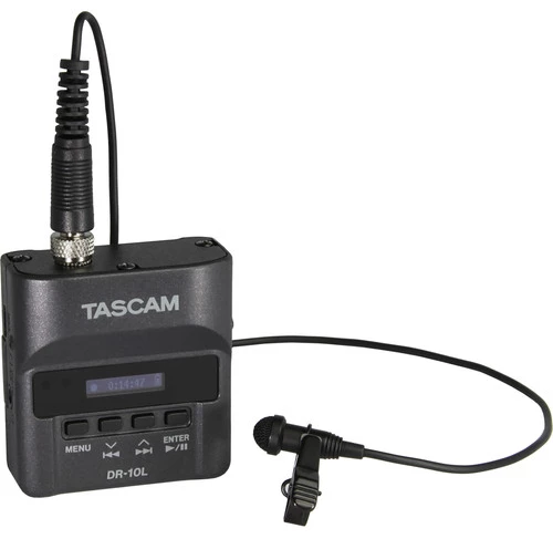 Tascam DR-10L Micro Portable Audio Recorder with Lavalier Microphone (Black) Tascam DR-10L Micro Portable Audio Recorder with Lavalier Microphone (Black)