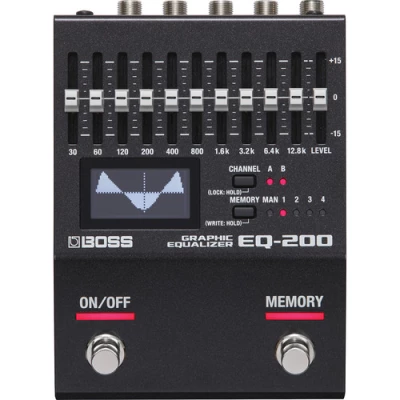 BOSS EQ-200 Graphic Equalizer Pedal for Electric Guitar, Bass, or Keyboards