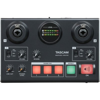 Tascam US-42B MiNiSTUDIO Creator Podcast Studio (Black)