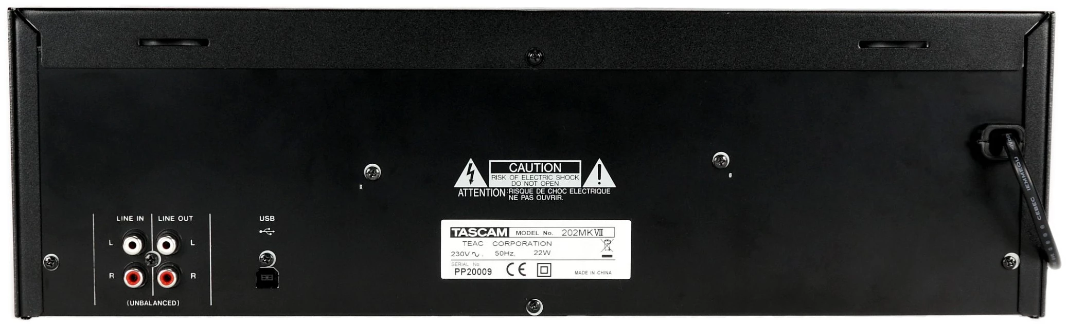 Tascam 202mkV Rackmount Dual Cassette Recorder/Player Tascam 202mkV Rackmount Dual Cassette Recorder/Player