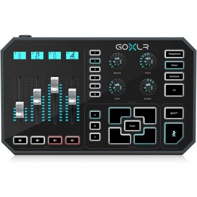 TC Helicon GOXLR Online Broadcaster Platform with 4-Channel Mixer, Motorized Faders, Sound Board and Vocal Effects