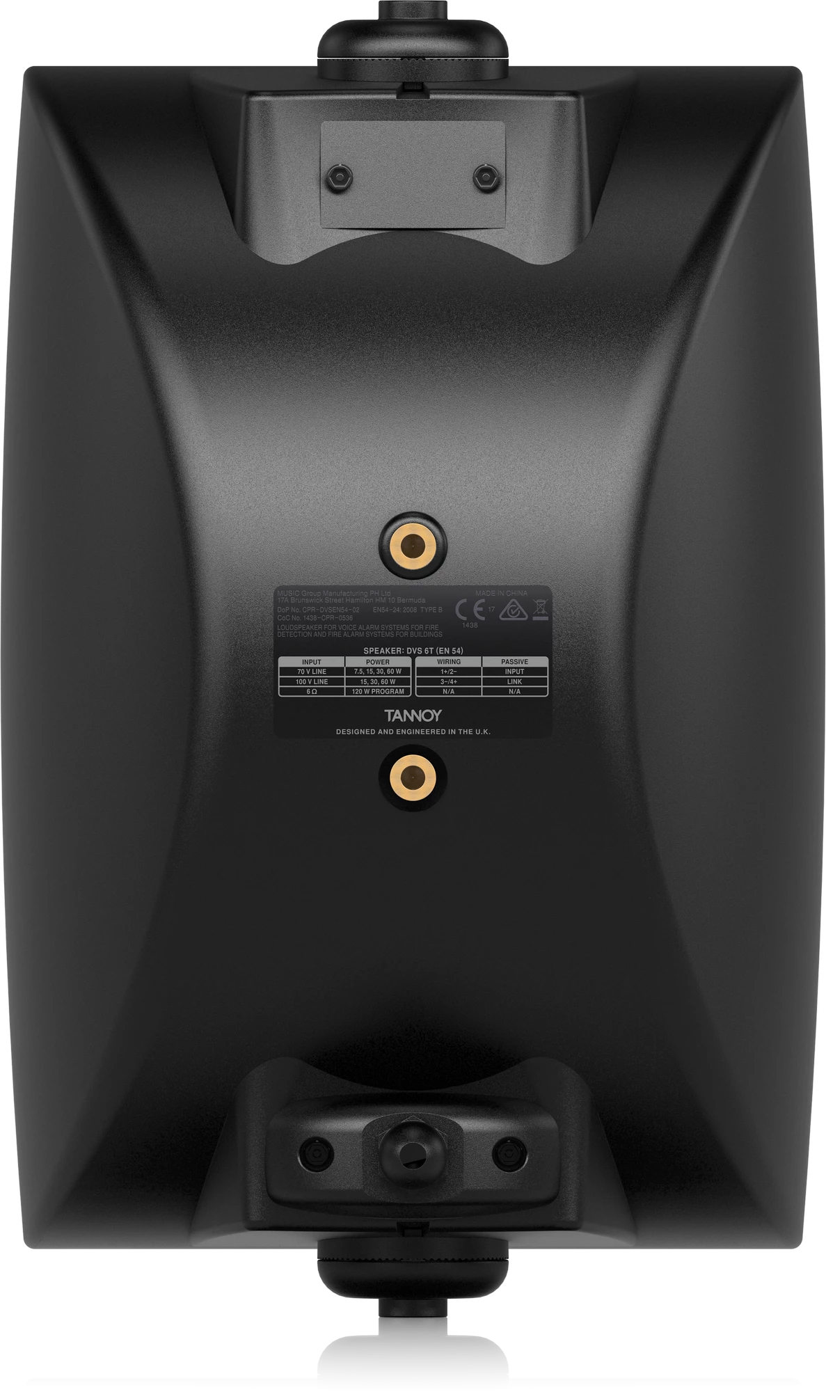 Tannoy DVS 6T (EN 54) 6" Coaxial Surface-Mount Loudspeaker Tannoy DVS 6T (EN 54) 6" Coaxial Surface-Mount Loudspeaker