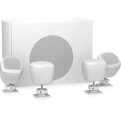 Tannoy SAT SUB 4PACK-WH Packaged Satellite-Subwoofer Loudspeaker System for Commercial Applications (White)