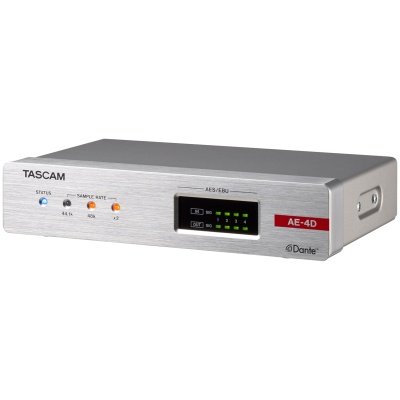 Tascam AE-4D 4-Channel AES/EBU Input/Output Dante Converter with built-in DSP Mixer