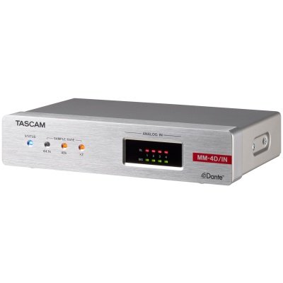 Tascam MM-4D/IN-E 4-Channel Mic/Line Input Dante Converter with Built-In DSP Mixer