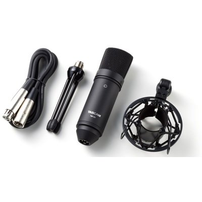 Tascam TM-80(B) Large-Diaphragm Cardioid Condenser Microphone (Black)