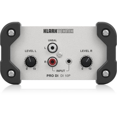 Klark Teknik DI 10P Passive DI Box with Stereo Input/Summed Mono Output, Midas Transformer and Extended Dynamic Range