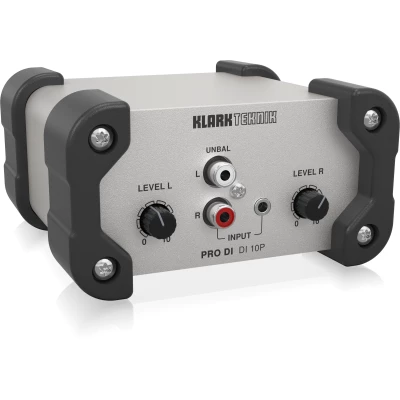 Klark Teknik DI 10P Passive DI Box with Stereo Input/Summed Mono Output, Midas Transformer and Extended Dynamic Range