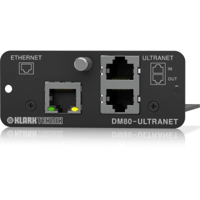 Klark Teknik DM80-ULTRANET Expansion Module with 16 x 16 Channel Audio Networking and Ethernet Connectivity