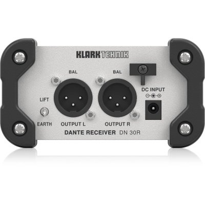 Klark Teknik DN 30R 2 Channel Dante Audio Receiver for High-Performance Networking
