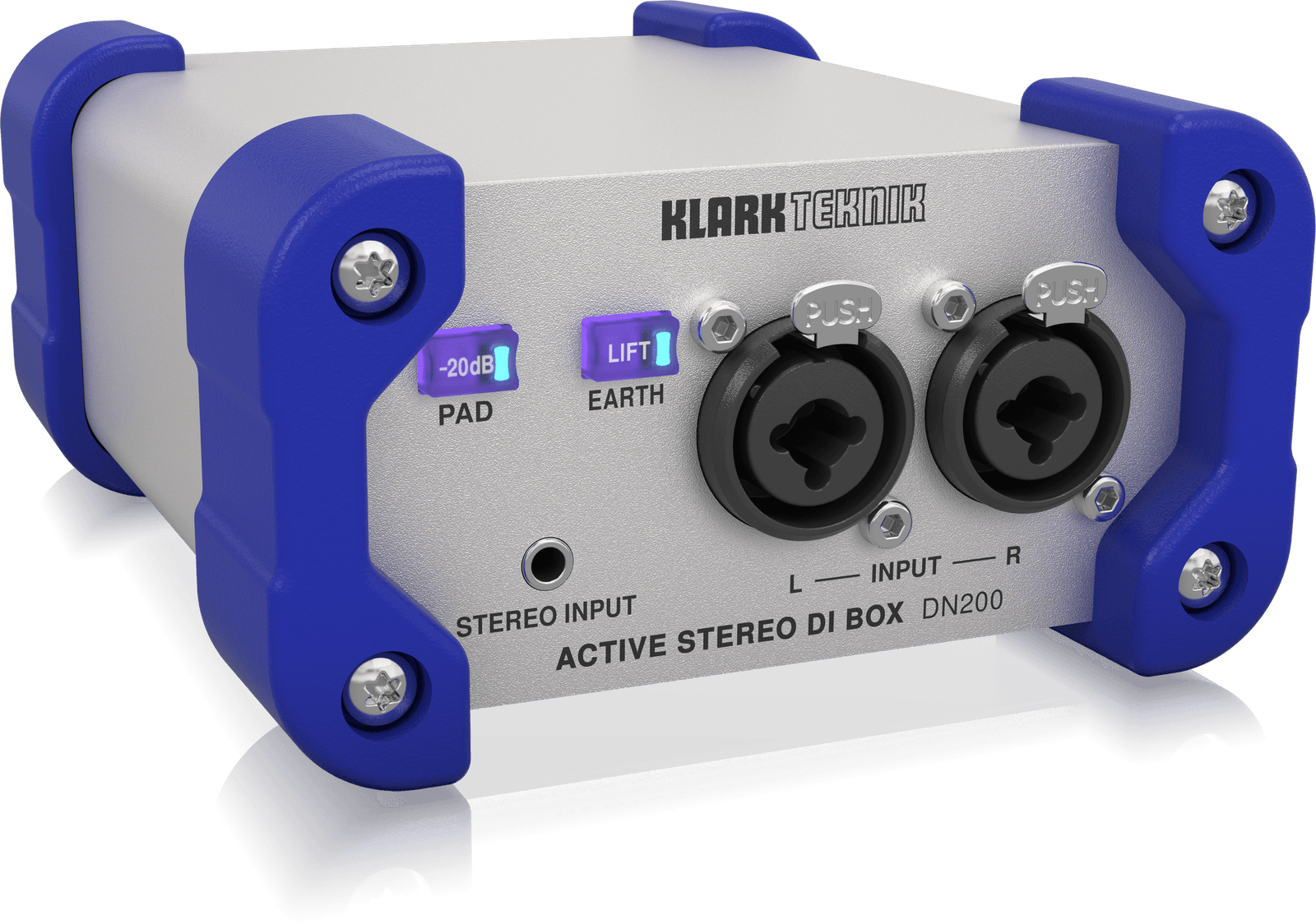 Klark Teknik DN200 V2 2 Channel Active DI Box with Extended Dynamic Range and Sum/Split Options Klark Teknik DN200 V2 2 Channel Active DI Box with Extended Dynamic Range and Sum/Split Options
