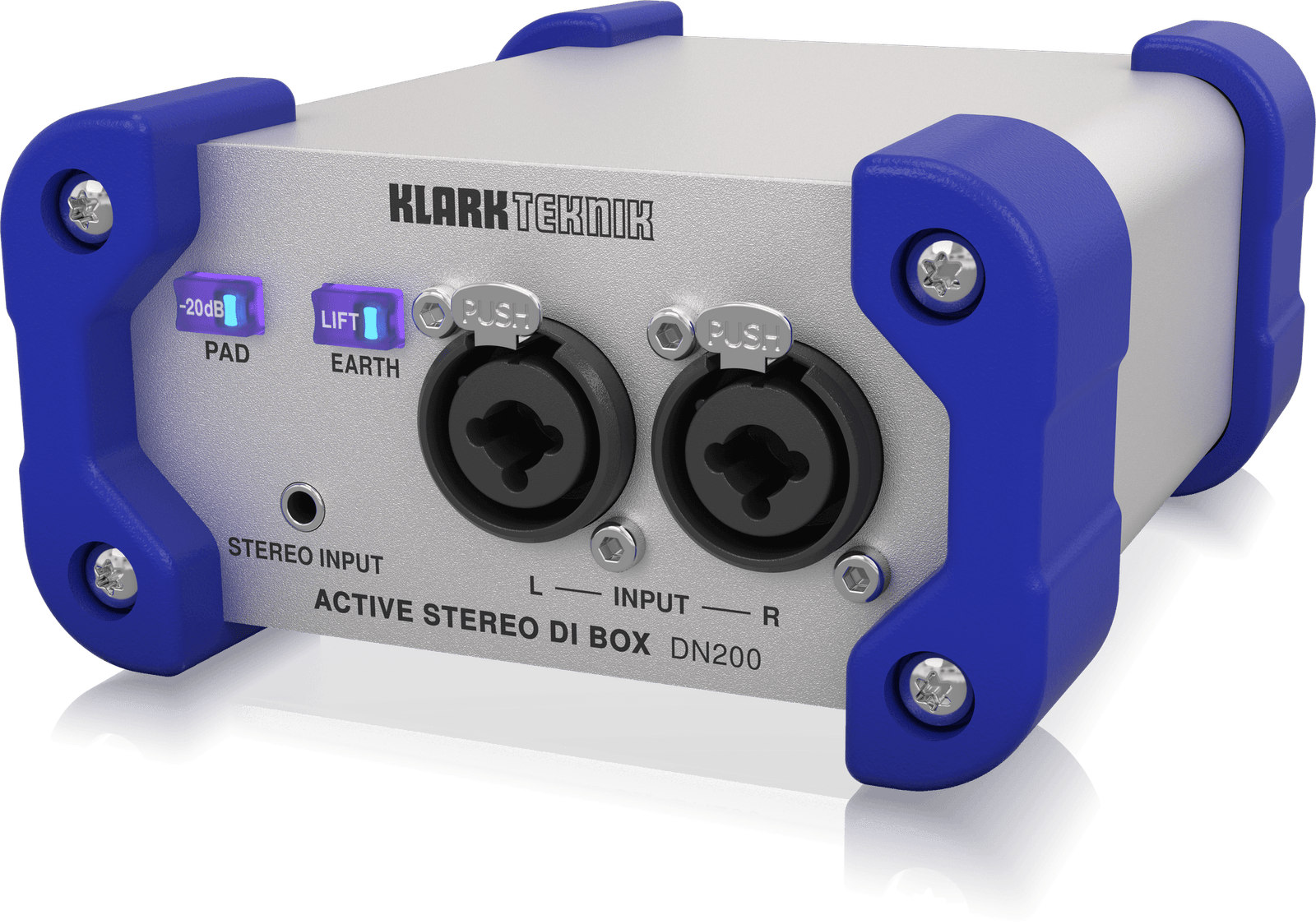 Klark Teknik DN200 V2 2 Channel Active DI Box with Extended Dynamic Range and Sum/Split Options Klark Teknik DN200 V2 2 Channel Active DI Box with Extended Dynamic Range and Sum/Split Options