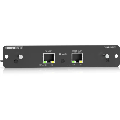 Klark Teknik DN32-DANTE Expansion Card – 32x32 Dante Audio Networking Module