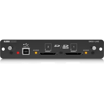 Klark Teknik DN32-LIVE Expansion Module – 32 Channel SD/USB Live Recording Interface