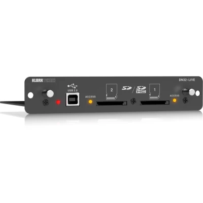Klark Teknik DN32-LIVE Expansion Module – 32 Channel SD/USB Live Recording Interface