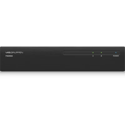 Lab Gruppen FAD602 2 x 60W Commercial Amplifier with Direct Drive Technology, Dante Networking and Energy Star Certification