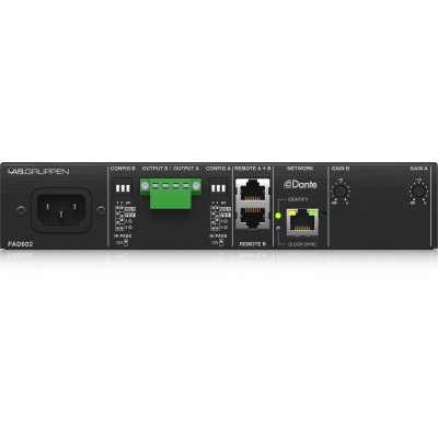 Lab Gruppen FAD602 2 x 60W Commercial Amplifier with Direct Drive Technology, Dante Networking and Energy Star Certification