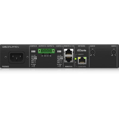 Lab Gruppen FAD602 2 x 60W Commercial Amplifier with Direct Drive Technology, Dante Networking and Energy Star Certification