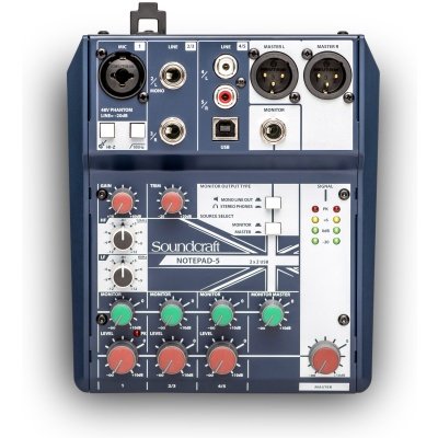 Soundcraft Notepad-5 Small-format Analog Mixing Console with USB I/O