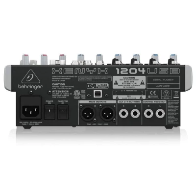 Behringer 1204USB Mixer Audio 12 CH (4Mono & 4 Stereo) w/ USB Interface