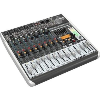 Behringer QX1222USB Mixer Audio 10 CH (6 Mono & 2 Stereo) w/ KLARK TEKNIK Multi-FX Processor USB Interface and Wireless Option