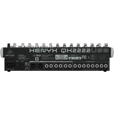 Behringer QX2222USB Mixer Audio 16 CH (8 Mono & 4 Stereo) w/ KLARK TEKNIK Multi-FX Processor USB Interface and Wireless Option