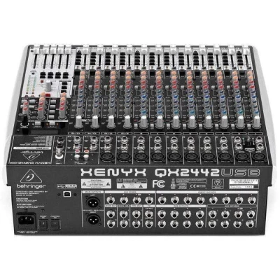 Behringer QX2442USB Mixer Audio 16 CH (8 Mono & 4 Stereo) w/ KLARK TEKNIK Multi-FX Processor USB Interface and Wireless Option